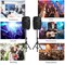Black Iron and Plastic 2-Way Active Speaker System with Microphone and Stands